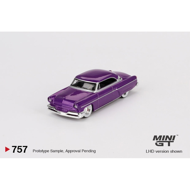 MINI GT #757 1/64 Lincoln Capri Hot Rod 1954 Purple Metallic (LHD)