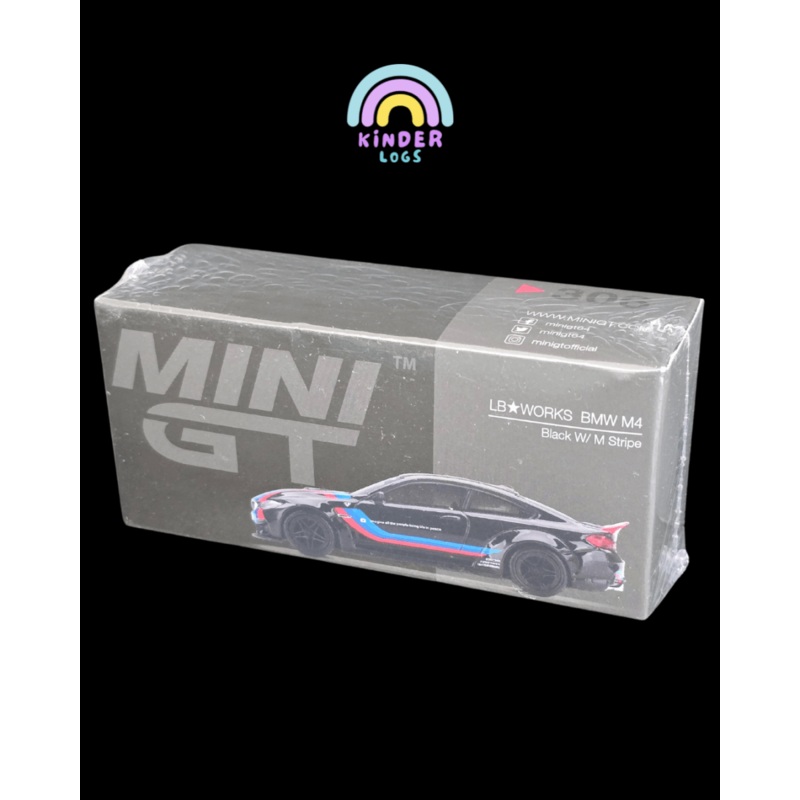 Mini GT LB Works BMW M4 – Black With M Stripe (Sealed Box)