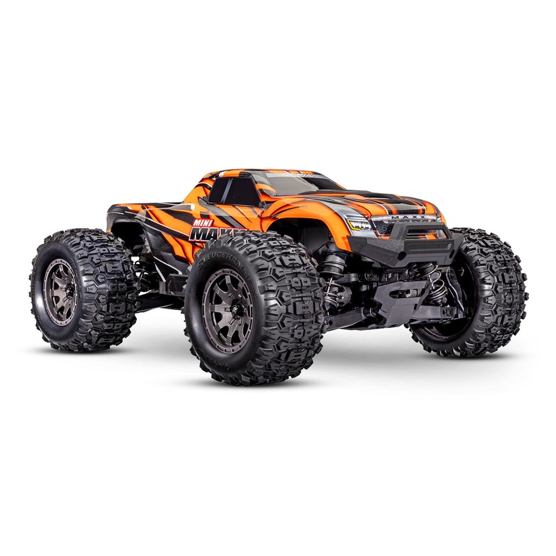 Traxxas Mini Maxx 2S Brushless Electric RC Monster Truck (Orange) – 1:10 Scale