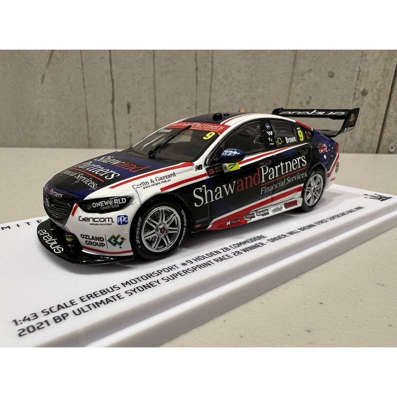 Will Brown (First Supercars Championship Race Win) 1:43 Erebus Motorsport #9 Holden ZB Commodore – 2021 BP Ultimate Sydney SuperSprint Race 28 Winner