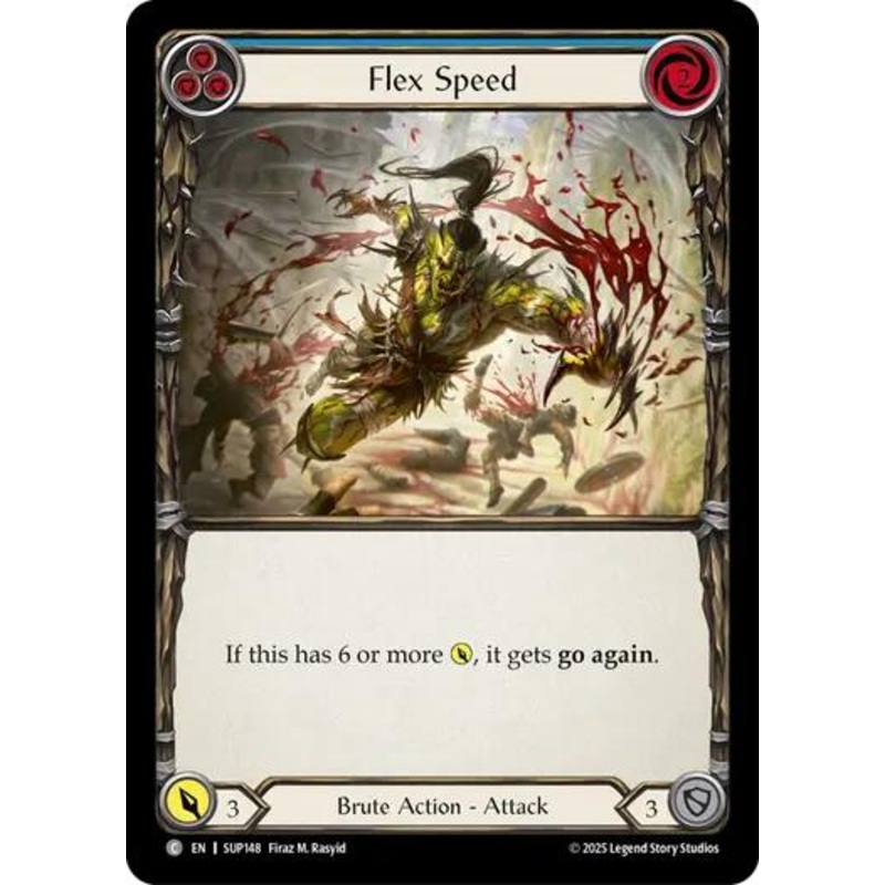 Flex Speed (Blue) [SUP148] (Super Slam)  Rainbow Foil