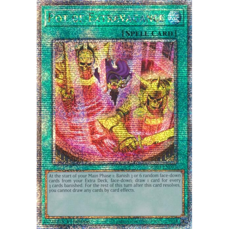 Pot of Extravagance (New Art) [RA04-EN093] Quarter Century Secret Rare