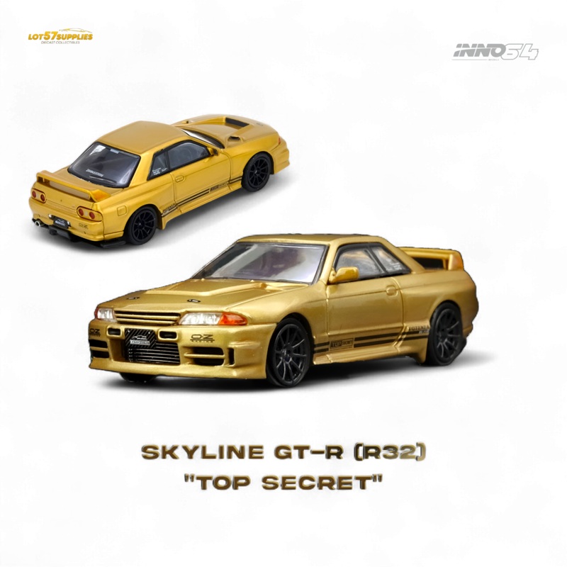 (Pre-Order) INNO64 TOP SECRET BNR32 GT-R – 650R Gold 1:64