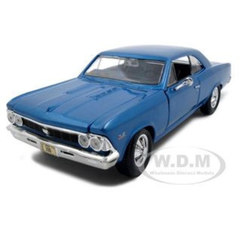 1966 Chevrolet Chevelle SS 396 Blue Metallic 1/24 Diecast Model Car by Maisto