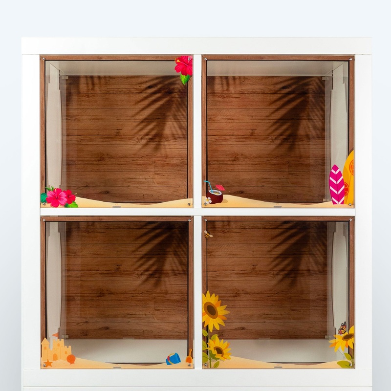 Decorative Summer Window Display Solution for IKEA KALLAX
