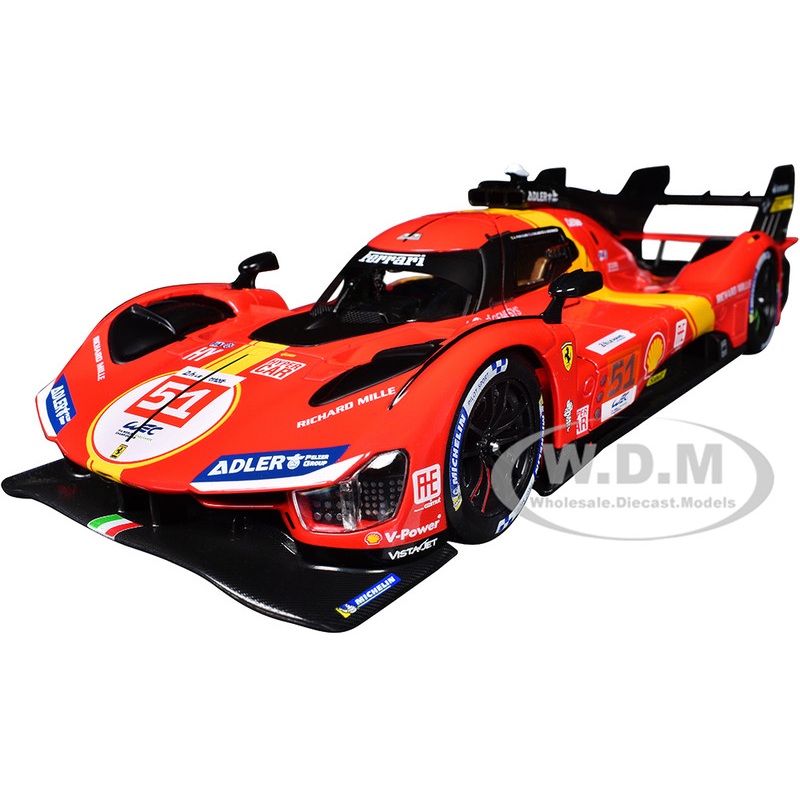 Ferrari 499P #51 James Calado – Antonio Giovinazzi – Alessandro Pier Guidi Ferrari AF Corse Winner 24 Hours of Le Mans (2023) Racing Series 1/24 Diecast Model Car by Bburago