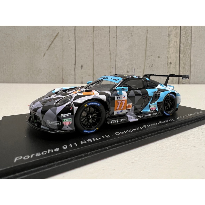 Porsche 911 RSR-19 No.77 Dempsey-Proton Racing – 24H Le Mans 2022 – C. Ried – S. Priaulx – H. Tincknell – 1:43 Scale Resin Model Car Spark