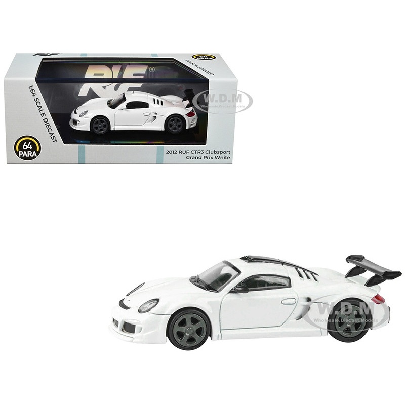 2012 RUF CTR3 Clubsport Grand Prix White 1/64 Diecast Model Car by Paragon Models