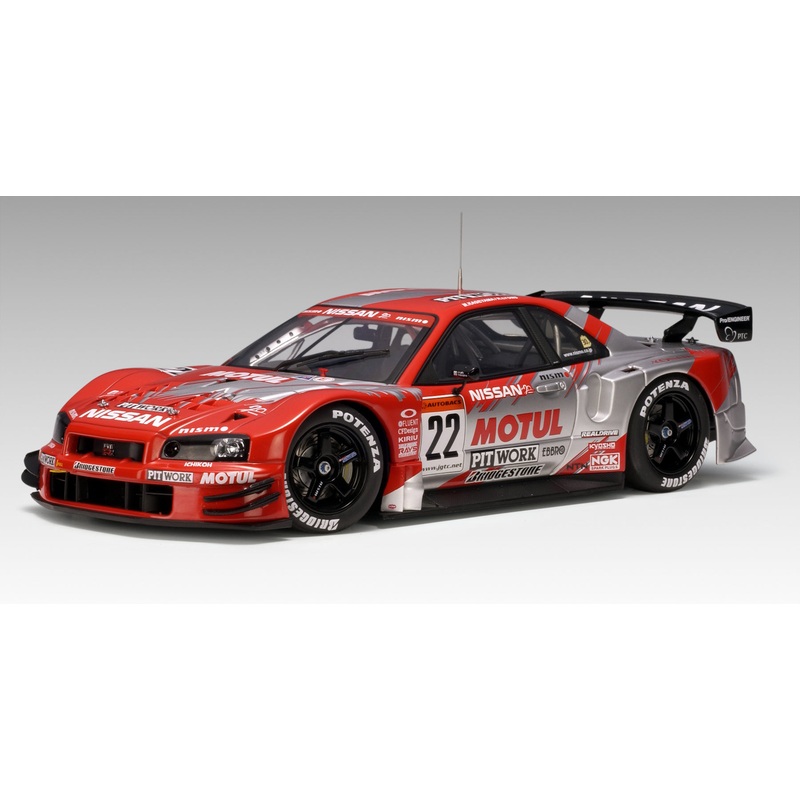 AUTOart 2003 Nissan Skyline R34 GTR JGTC GT500 Motul Pitwork #22 1:18 Scale Model Car