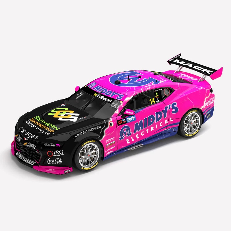 *PRE-ORDER* Bryce Fullwood – Brad Jones Racing Middys Electrical #14 Chevrolet Camaro ZL1 – 2024 Supercars Championship Season – 1:18 Scale Diecast Model – AUTHENTIC COLLECTABLES