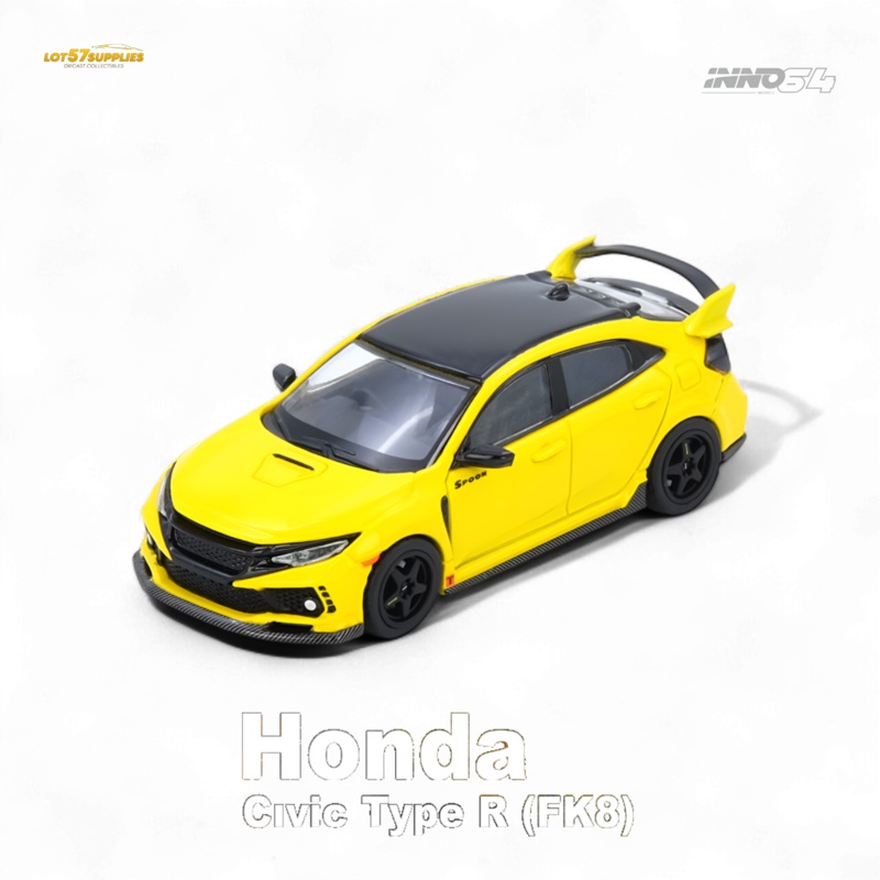 (Pre-Order) INNO64 HONDA CIVIC TYPE-R (FK8) – Yellow 1:64