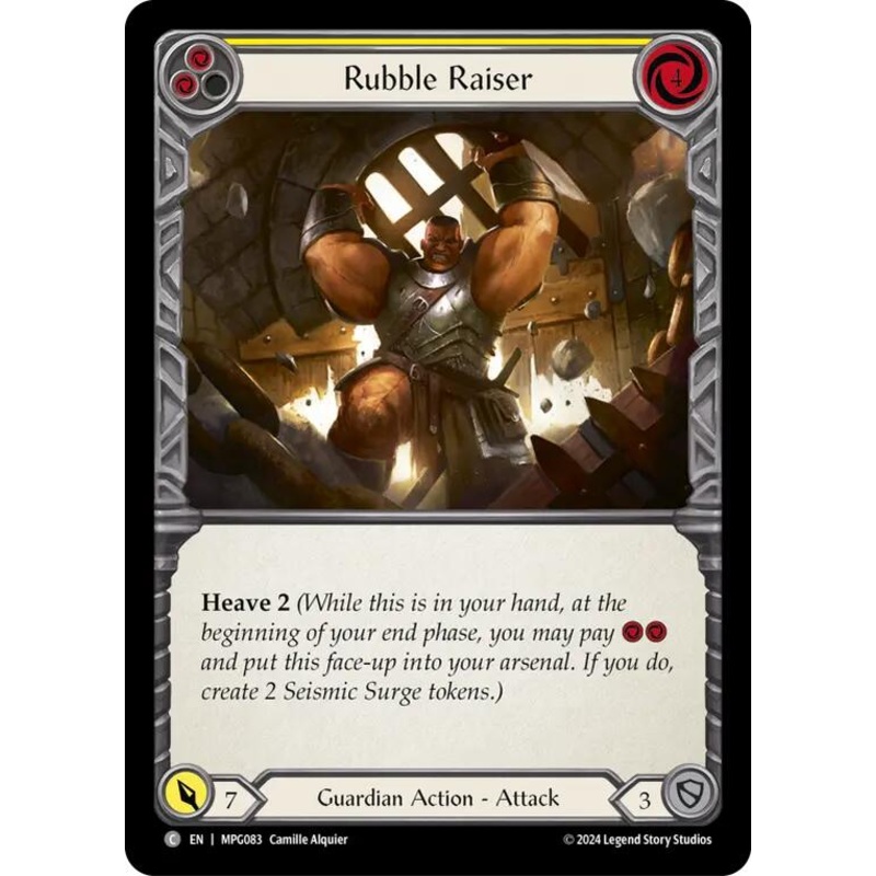 Rubble Raiser (Yellow) [MPG083] (Mastery Pack Guardian)  Rainbow Foil