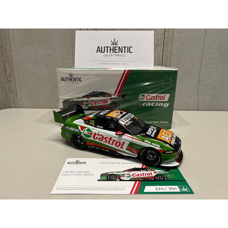 Thomas Randle 1:18 Castrol Racing #55 Ford Mustang GT – 2021 OTR SuperSprint At The Bend – Authentic Collectables – RRP $250 NOW $225