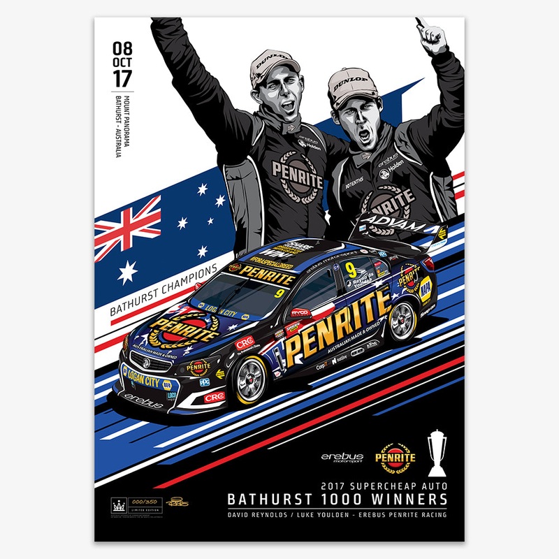 Erebus Penrite Racing 2017 Bathurst 1000 Winner – Standard Edition Print