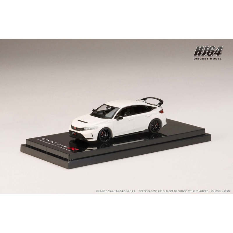 Hobby Japan 1/64 Honda CIVIC TYPE R FL5 Racing Black Package 2025 White Honda Official Licensed