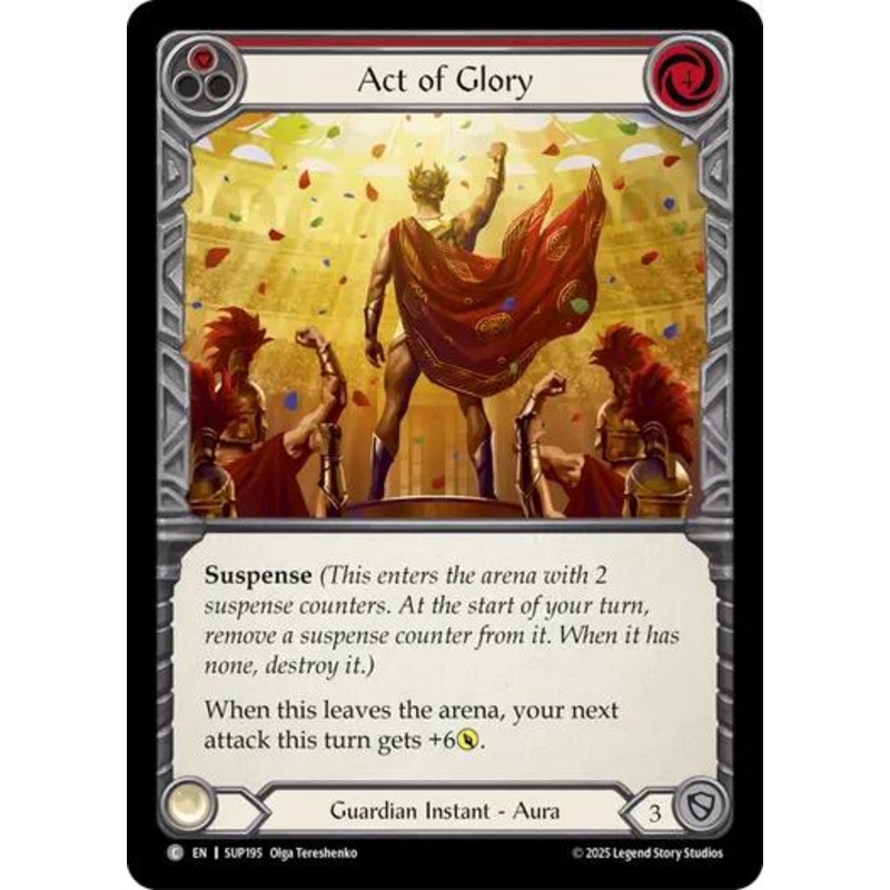 Act of Glory (Red) [SUP195] (Super Slam)  Rainbow Foil
