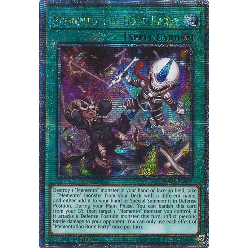 Mementotlan Bone Party [RA04-EN099] Quarter Century Secret Rare