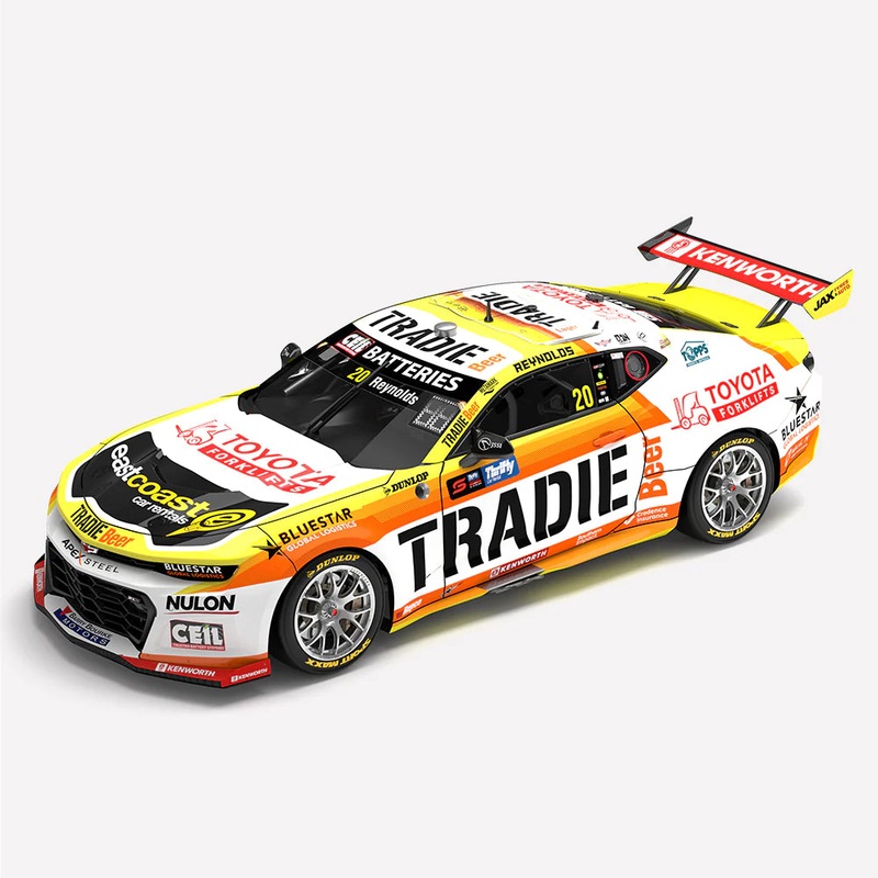 *PRE-ORDER* David Reynolds – Tradie Beer Racing #20 Chevrolet Camaro ZL1 – 2024 Supercars Championship Season – 1:43 Scale Diecast Model – AUTHENTIC COLLECTABLES