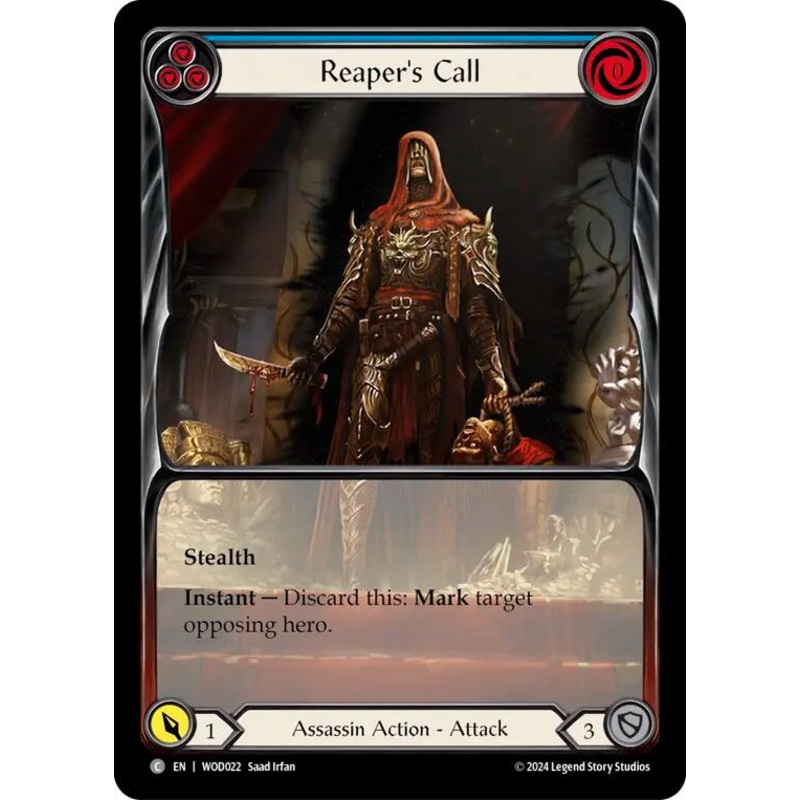 Reaper’s Call (Blue) (Extended Art) [WOD022] (The Hunted Arakni, Web of Deceit Blitz Deck)