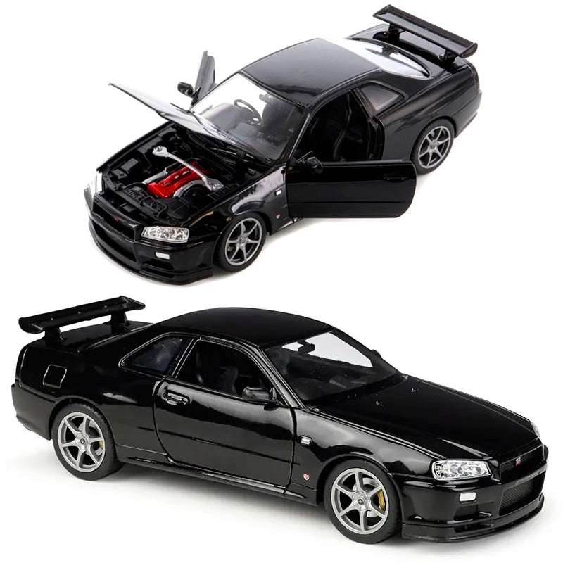 Welly Nissan Skyline GT-R R34 Black (1/24)