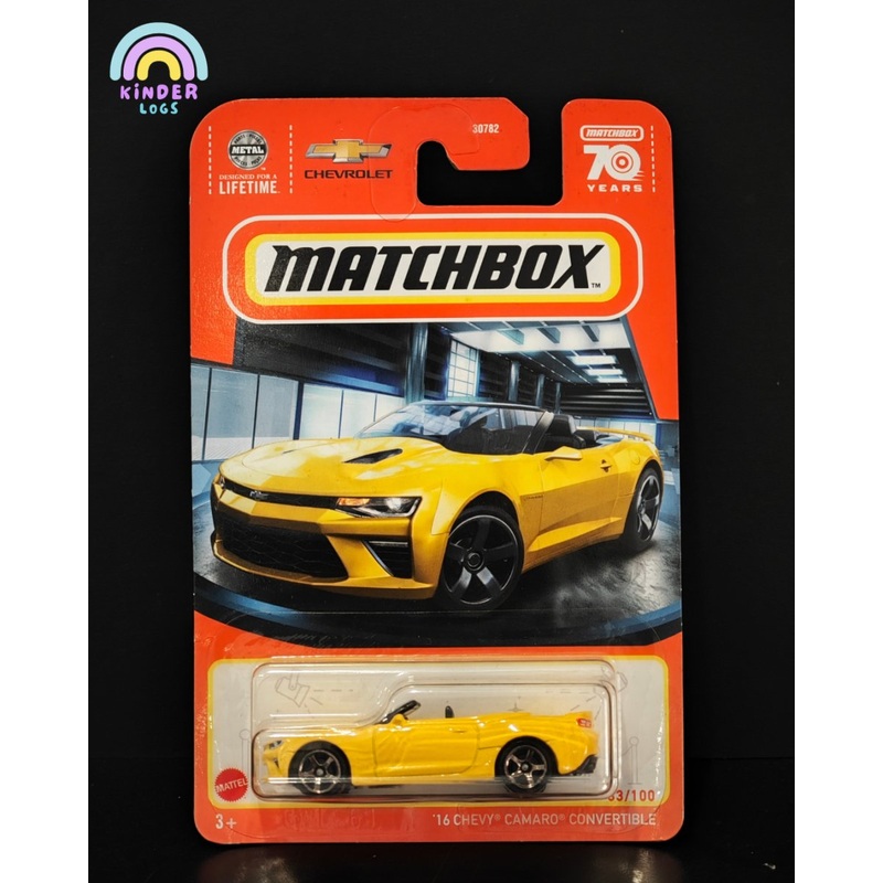 Matchbox 2016 Chevrolet Camaro Convertible (Yellow)