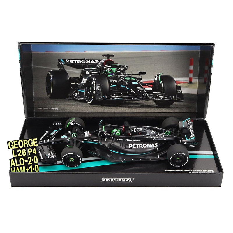 MERCEDES GP – F1 W14 TEAM MERCEDES-AMG PETRONAS FORMULA ONE N 63 7th BAHRAIN GP WITH PIT BOARD 2023 GEORGE RUSSELL – MATT BLACK