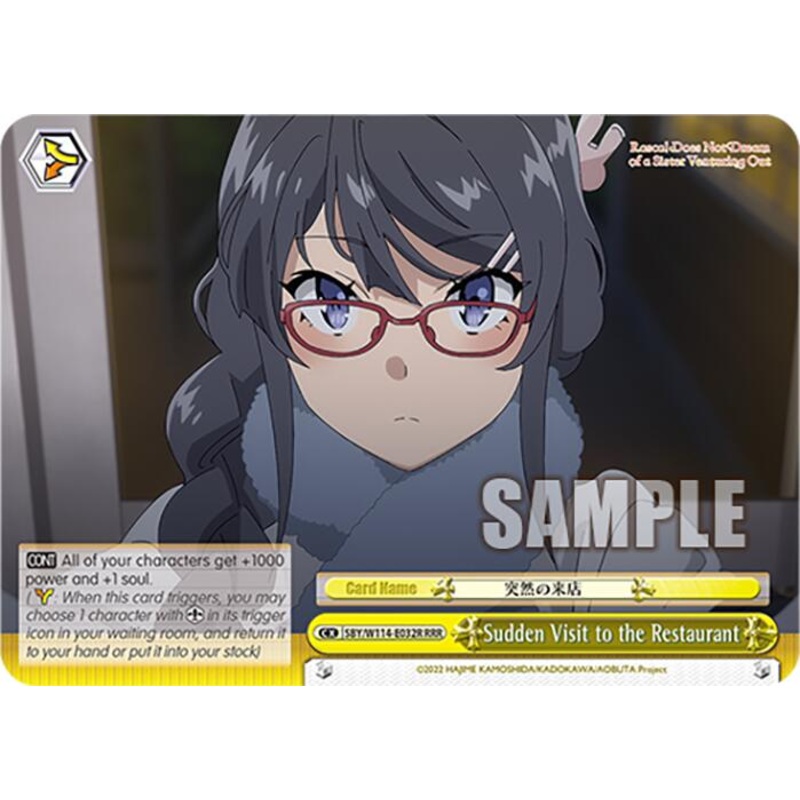 Sudden Visit to the Restaurant (SBY/W114-E032R RRR) [Rascal Does Not Dream Series]