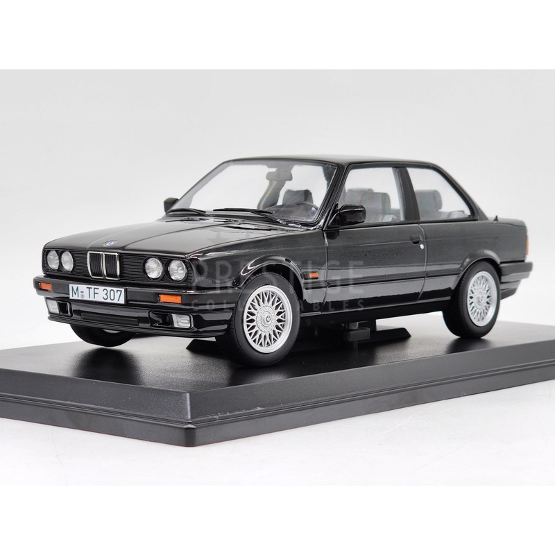 Norev 1988 BMW 325i E30 Coupe Metallic Black 1:18 Scale Model Car – New