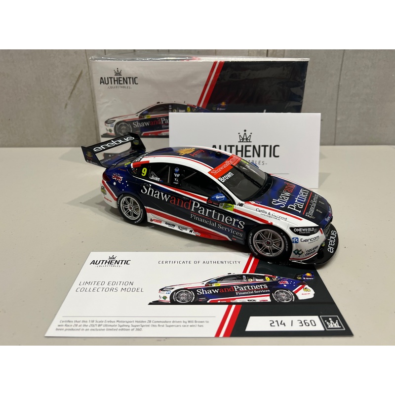 Will Brown (First Supercars Championship Race Win) 1:18 Erebus Motorsport #9 Holden ZB Commodore – 2021 BP Ultimate Sydney SuperSprint Race 28 Winner