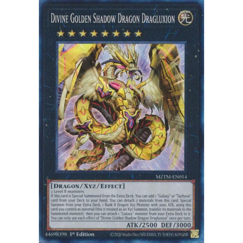Divine Golden Shadow Dragon Dragluxion (Collector’s Rare) [MZTM-EN014] Collector’s Rare