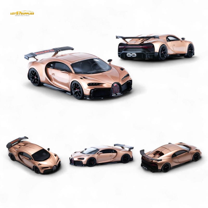YM Model Bugatti Chiron PUR SPORT in Fantasy Rose Gold Limited to 299 Pcs 1:64