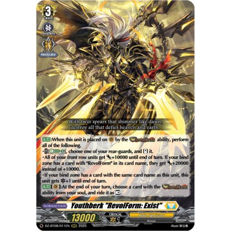 Youthberk RevolForm: Exist (DZ-BT08/011EN) [Knights 0f Rebirth]