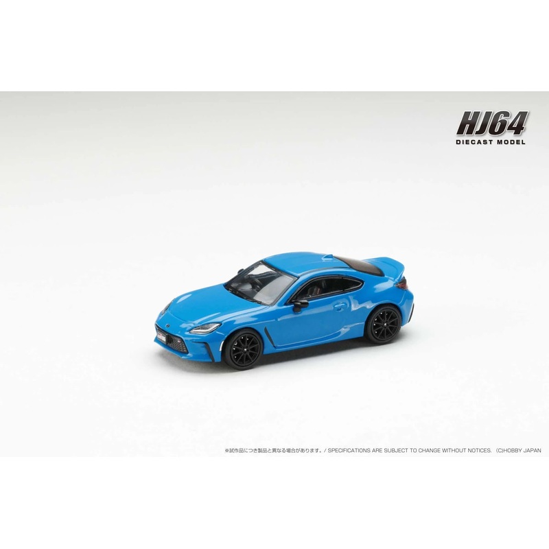 Hobby Japan 1:64 Toyota GR86 RZ With Genuine Optional Rear Spoiler BRIGHT BLUE