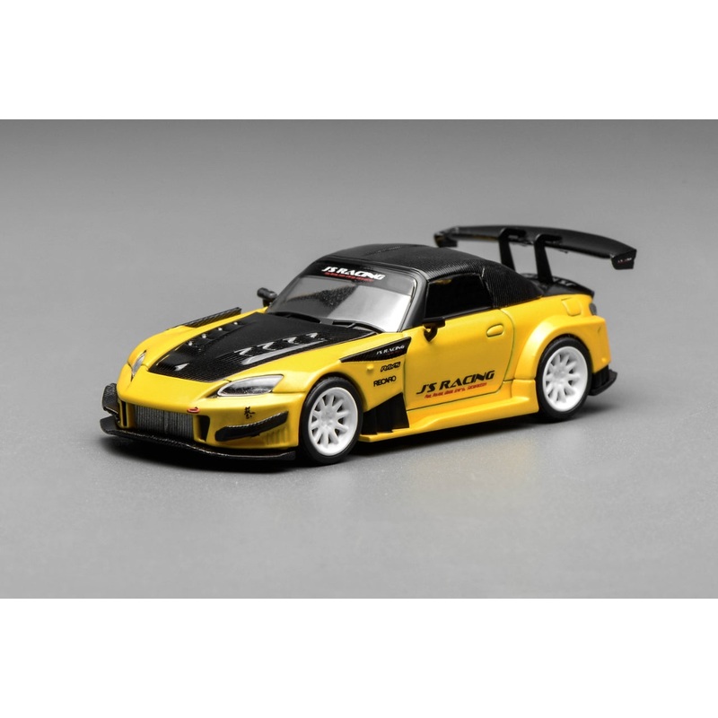 * PRE ORDER * MOTORHELIX 1/64 HONDA S2000 JS RACING New Indy Yellow Pearl M65146