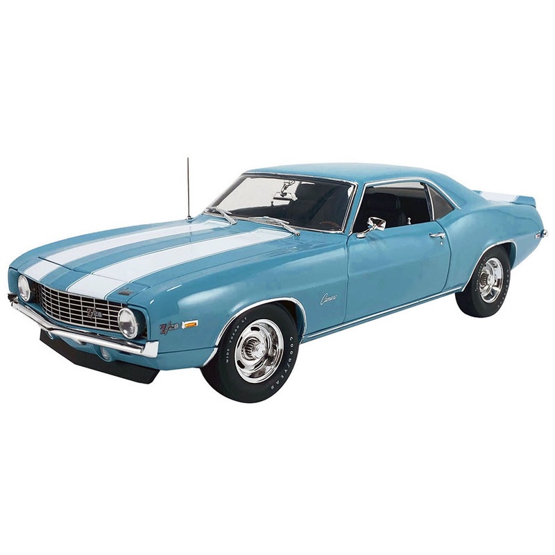1969 Chevrolet Camaro Z/28 Carolina Blue with White Stripes Limited Edition to 420 pieces Worldwide 1/18 Diecast Model Car by ACME