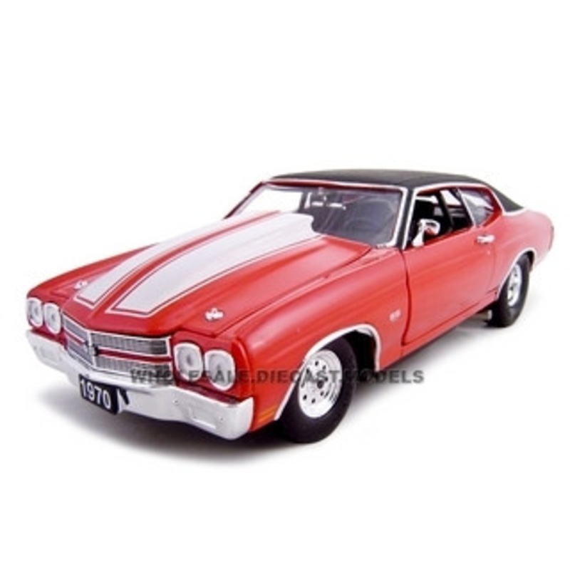 1970 Chevrolet Chevelle SS 454 Pro Street Red 1/24 Diecast Car by Unique Replicas