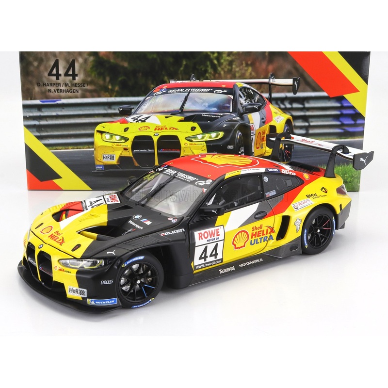 BMW – 4-SERIES M4 GT3 TEAM BMW JUNIOR N 44 WINNER NLS 3 NURBURGRING ADAC RUNDSTRECKEN TROPHY 2023 DAN HARPER – MAX HESSE – NEIL VERHAGEN – YELLOW RED BLACK