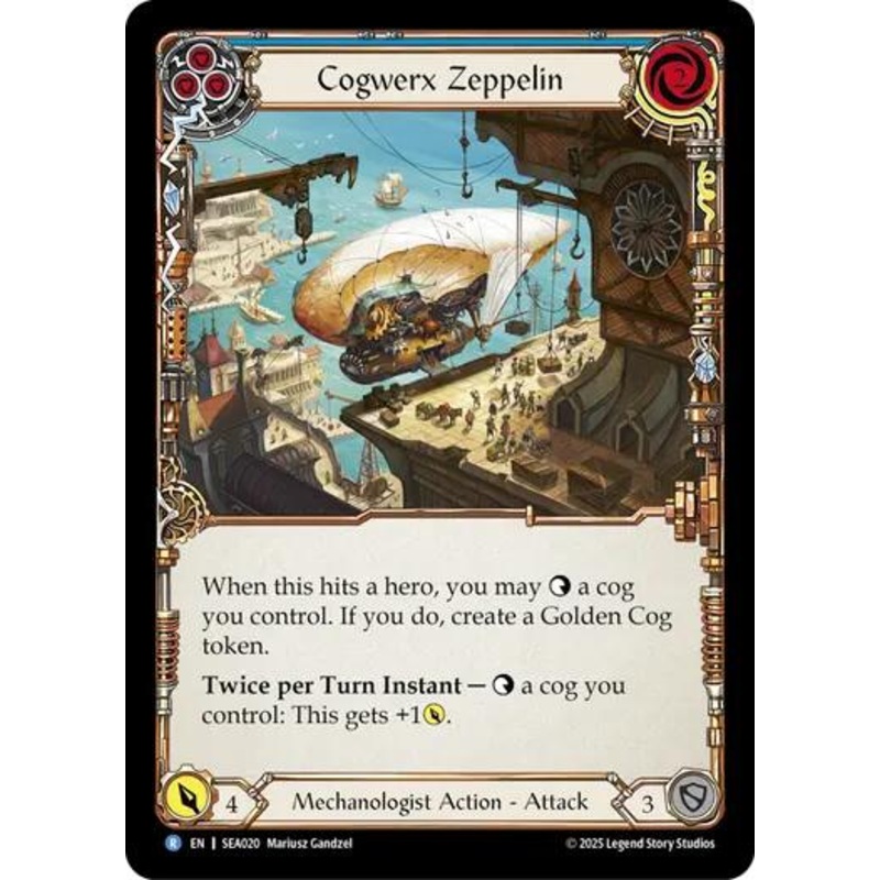 Cogwerx Zeppelin (Blue) [SEA020] (High Seas)  Rainbow Foil