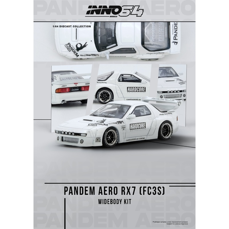 *PREORDER* INNO64 1:64 Mazda RX-7 (FC3S) PANDEM in White