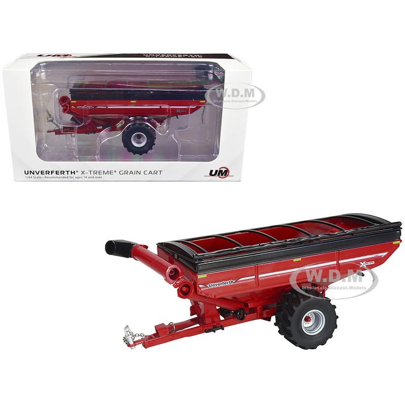 Unverferth X-Treme 1319 Grain Cart with Tires Red 1/64 Diecast Model by SpecCast