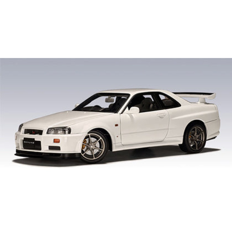 AUTOart 1999 Nissan Skyline R34 GTR White 1:18 Scale Model Car