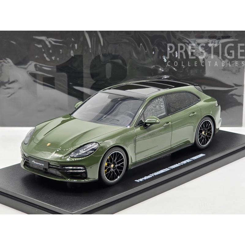 GT Spirit 2021 Porsche Panamera Turbo S Sport Turismo Dark Green Metallic 1:18 – New