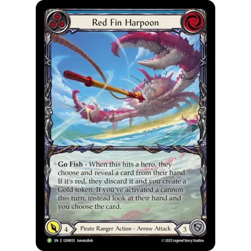 Red Fin Harpoon [GEM055] (GEM Pack 2)  Rainbow Foil
