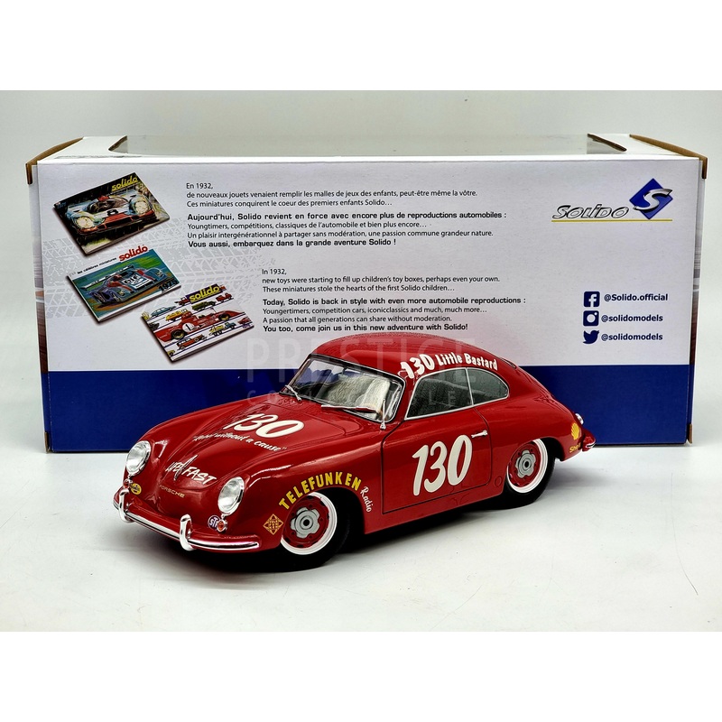 Solido 1953 Porsche 356 Pre-A James Dean Tribute Red 1:18 Scale – New