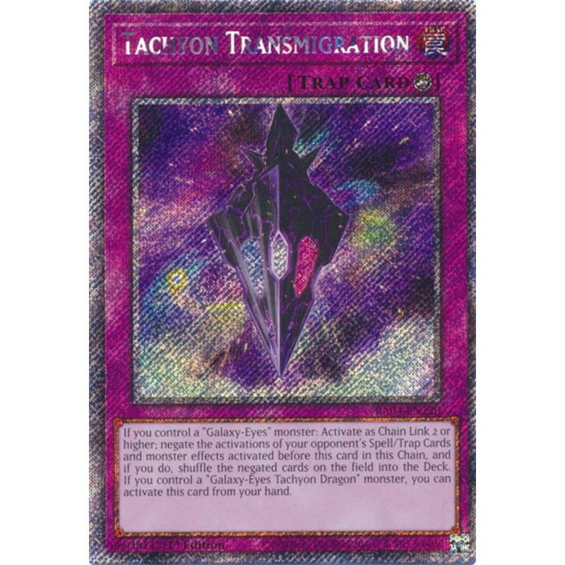 Tachyon Transmigration [RA04-EN220] Platinum Secret Rare