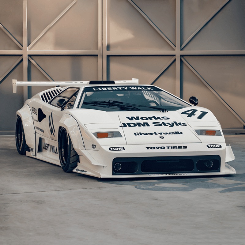 GT Spirit 1:18 Lamborghini Countach LB-Works GT518 Resin Model Car White  Limited Edition Collector Modelcar
