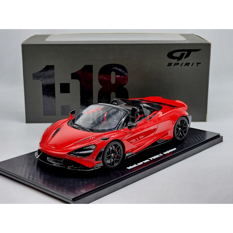 GT Spirit 2021 McLaren 765LT Spider Vermillon Red GT420 1:18 Scale – New