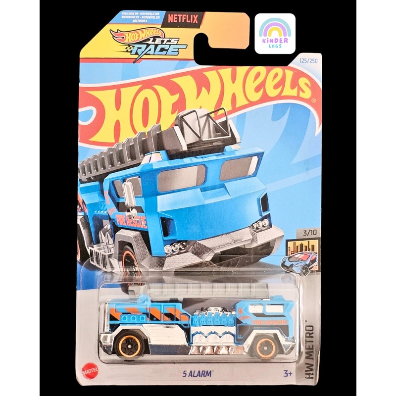 Hot Wheels 5 Alarm Fire Truck (Blue)