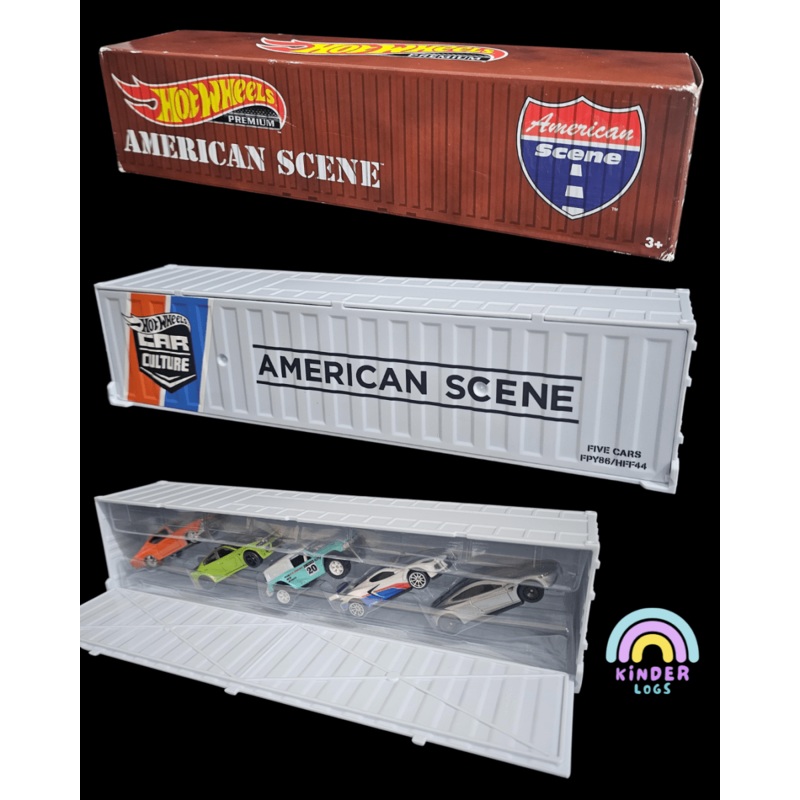 Premium Hot Wheels American Scene Container (5 Cars Pack)