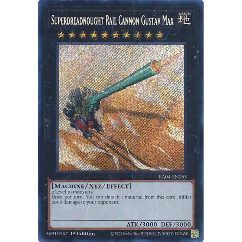 Superdreadnought Rail Cannon Gustav Max [RA04-EN063] Secret Rare